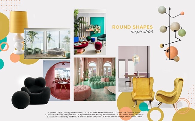 Moodboard Trends 2020 Curved Shapes