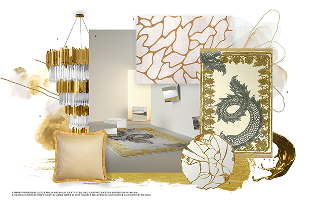 Moodboard Trends 2019 Gold & White