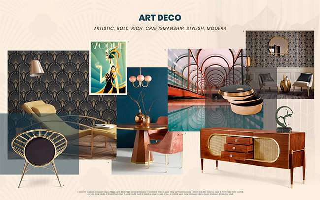 Art Deco Design Moodboard Trends 2020